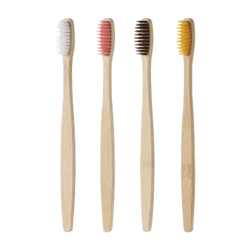 Natural Bamboo Toothbrush Set (10-Pack) Eco My Home  Natural Toothbrush ecomyhome.store United States