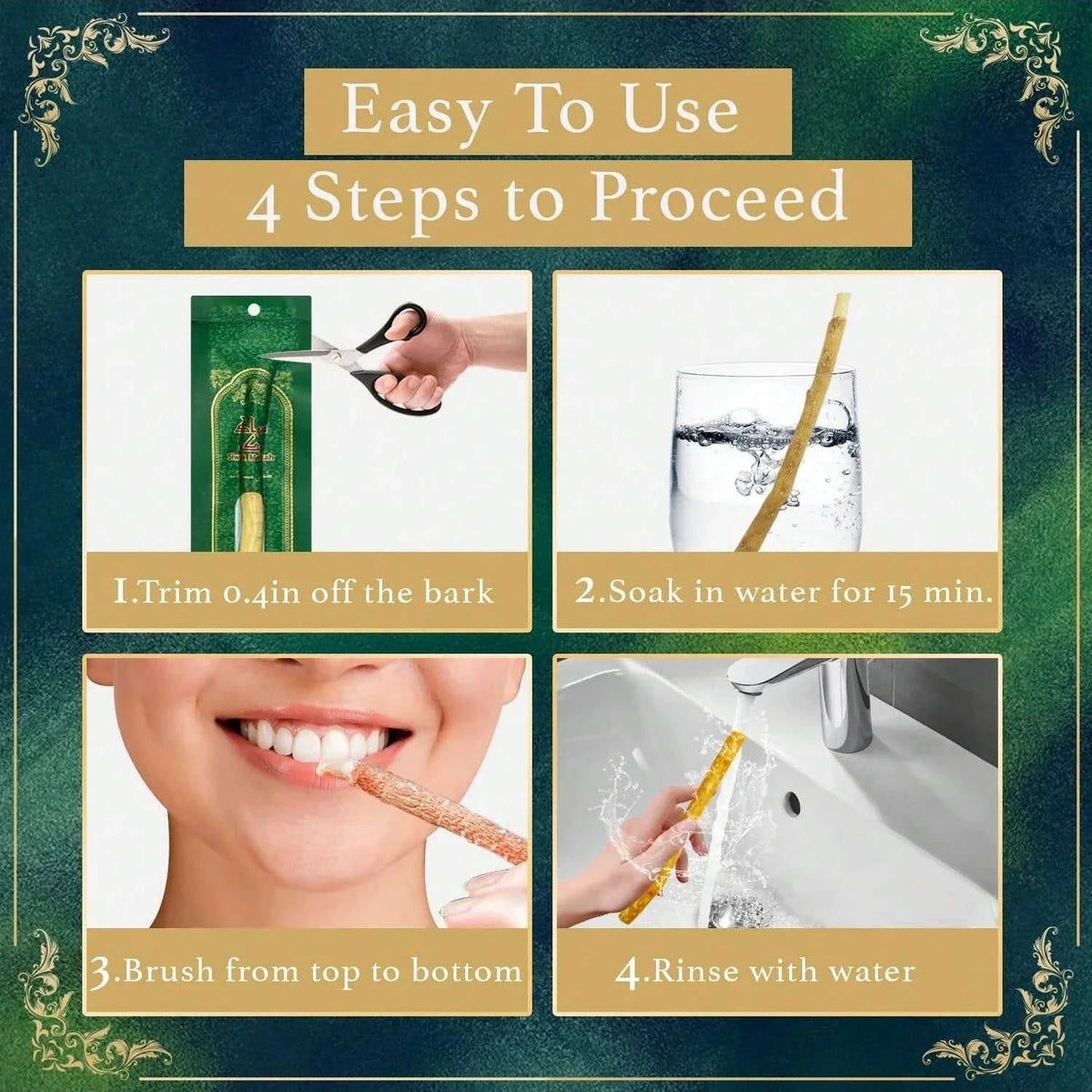 Natural Branch Miswak Toothbrush Stick Eco My Home  Natural Toothbrush ecomyhome.store United States