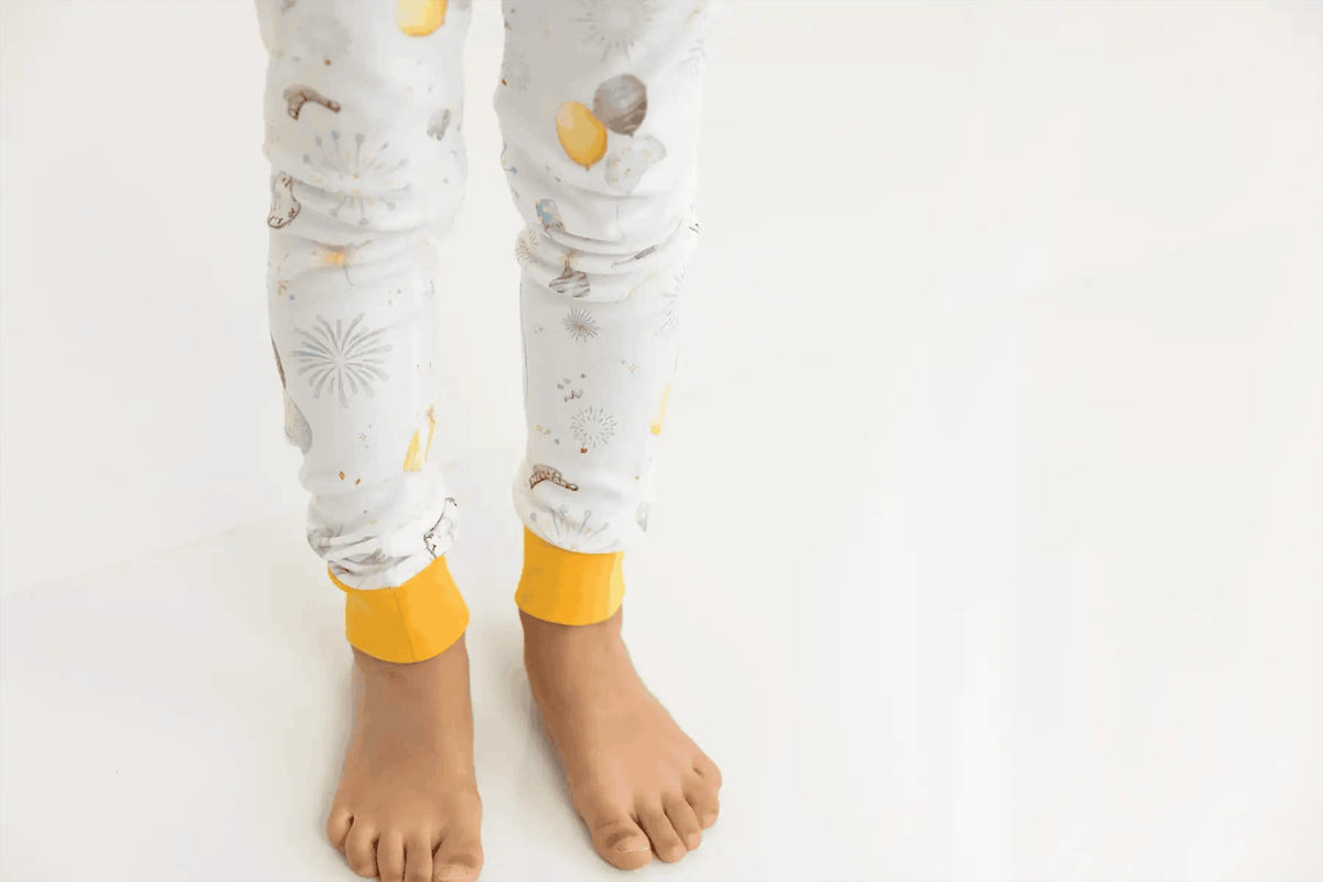New Year's Eve Organic Cotton Kids Pajamas Eco My Home Pajama Set Nola Tawk ecomyhome.store United States