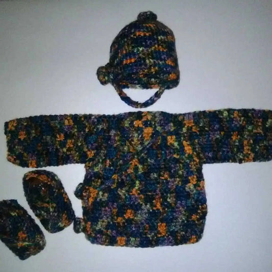 Newborn Duster Style Cardigan Crochet Kit Eco My Home Kits Darn Good Yarn ecomyhome.store United States