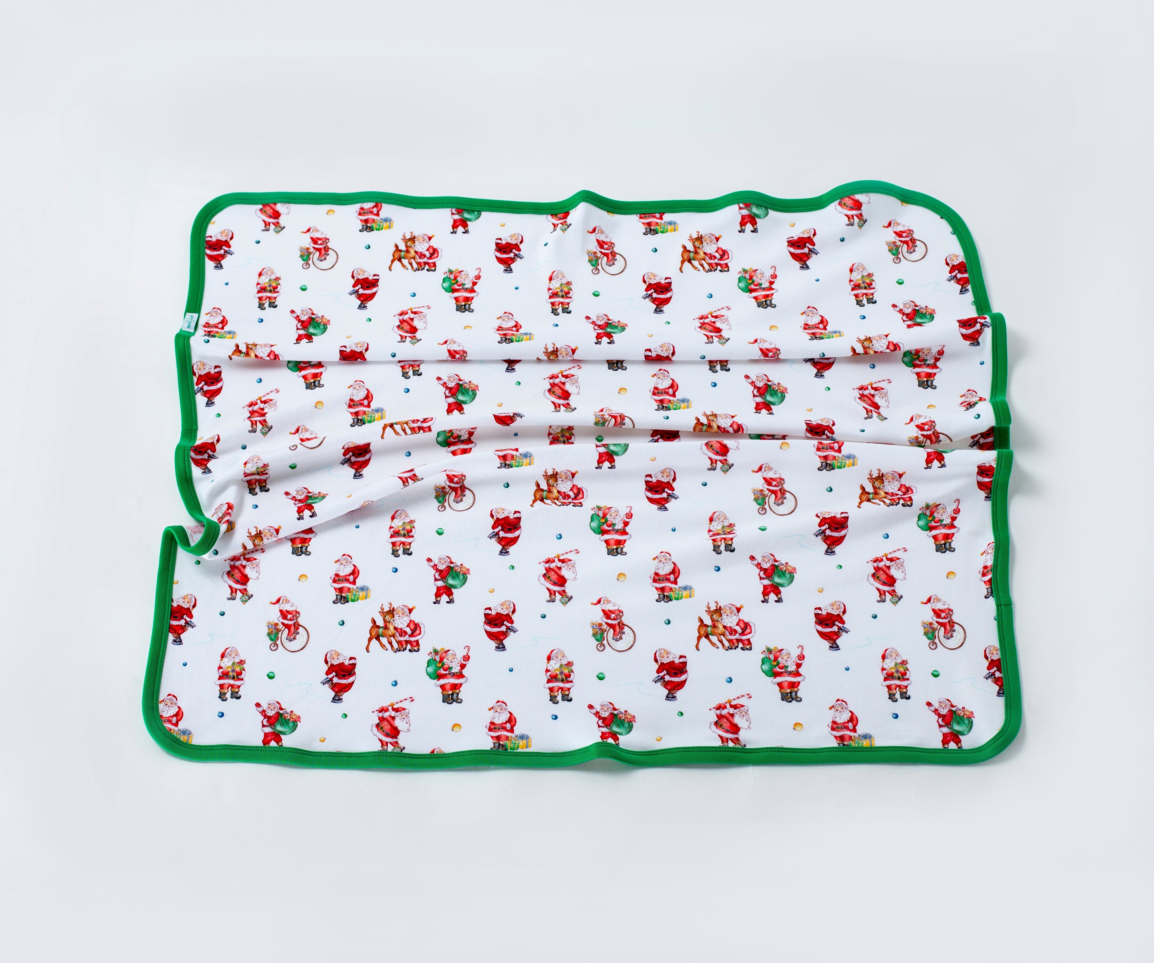 Santa Claus is Coming to Town Organic Cotton Christmas Baby Blanket