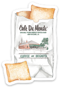 Cafe Du Monde Order of Beignets Die Cut Stickers