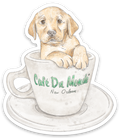 Cafe Du Monde Pup in a Cup Die Cut Stickers