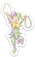 Mardi Gras Mambo Die Cut Stickers