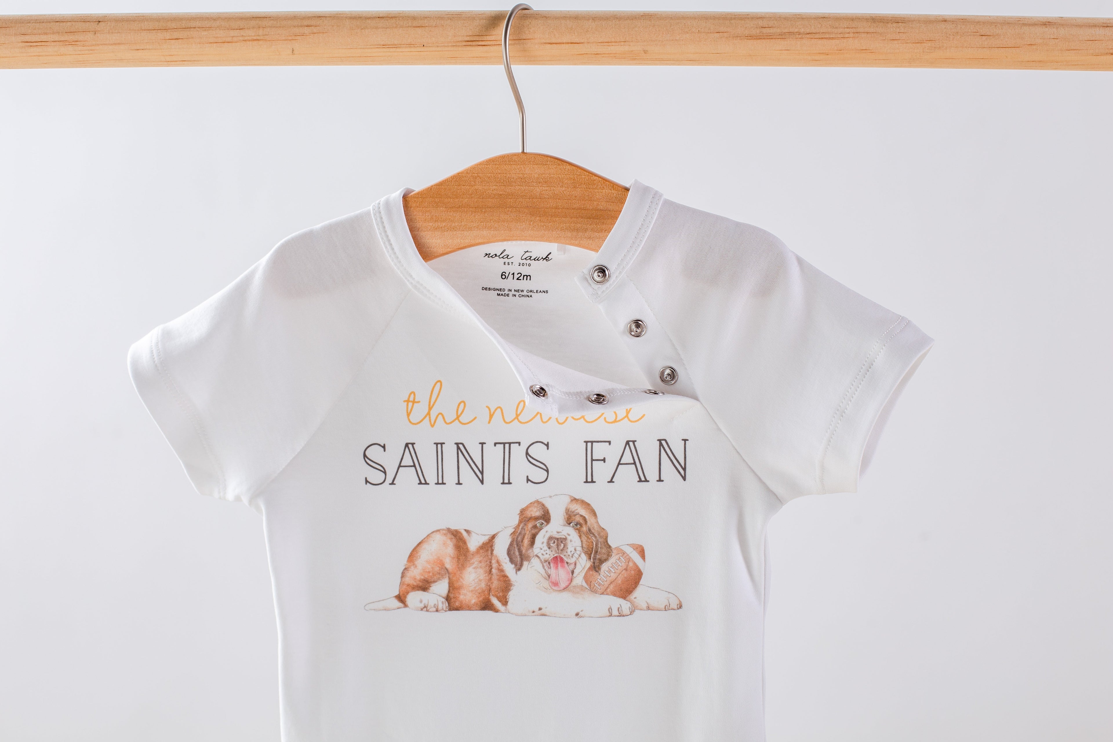 The Newest Saints Fan Organic Cotton Baby Onesie