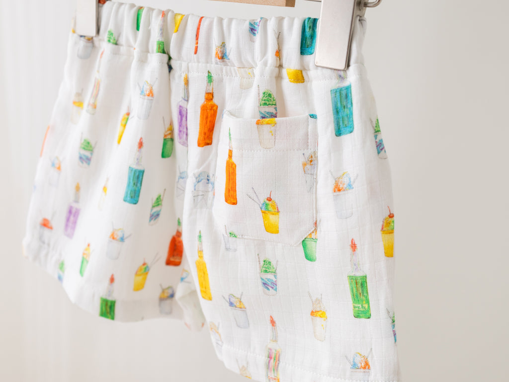 Sugar, Ice, & Everything Nice Organic Muslin Shorts