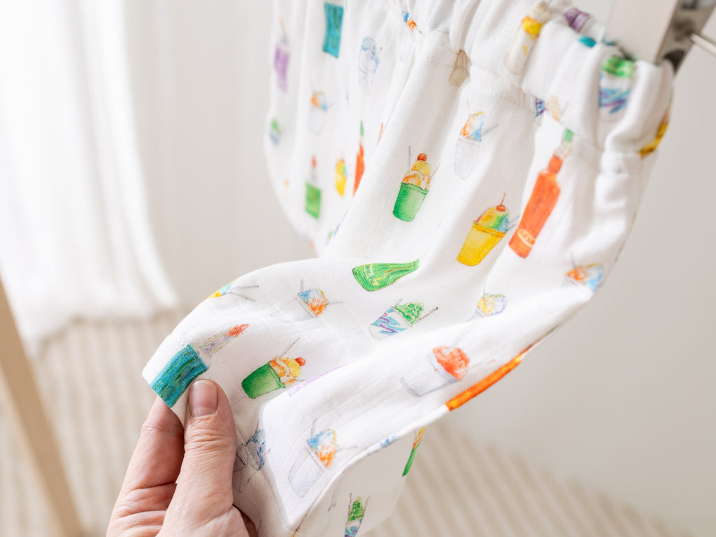 Sugar, Ice, & Everything Nice Organic Muslin Shorts