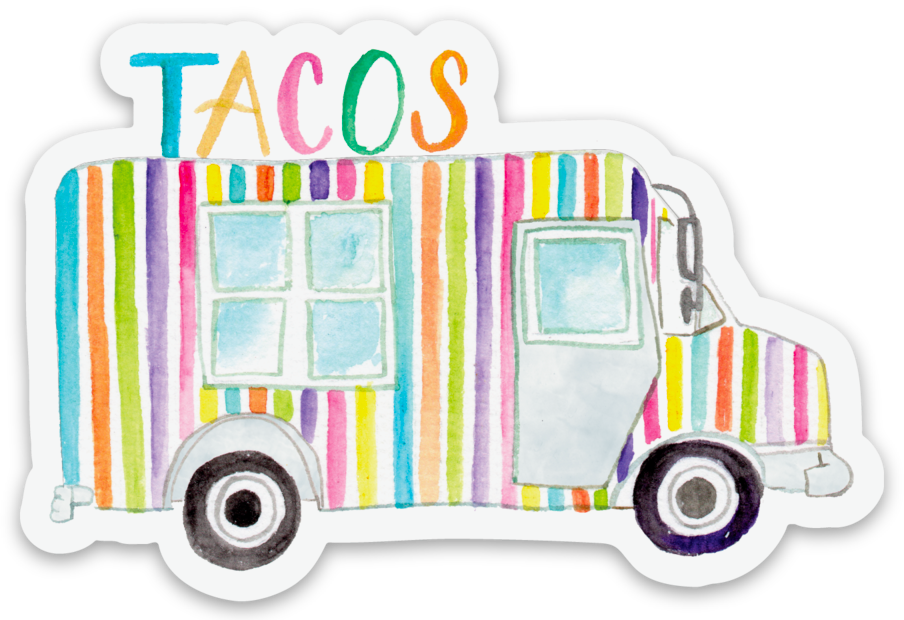 Taco Truck Die Cut Stickers