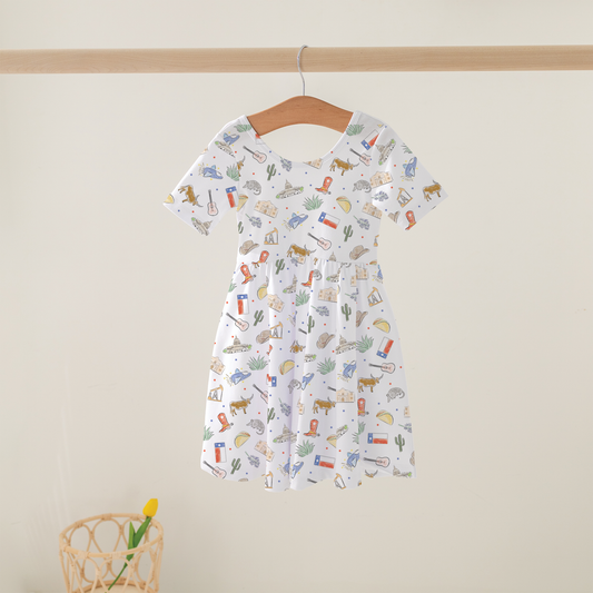 Texas Kids Organic Cotton Twirl Dress