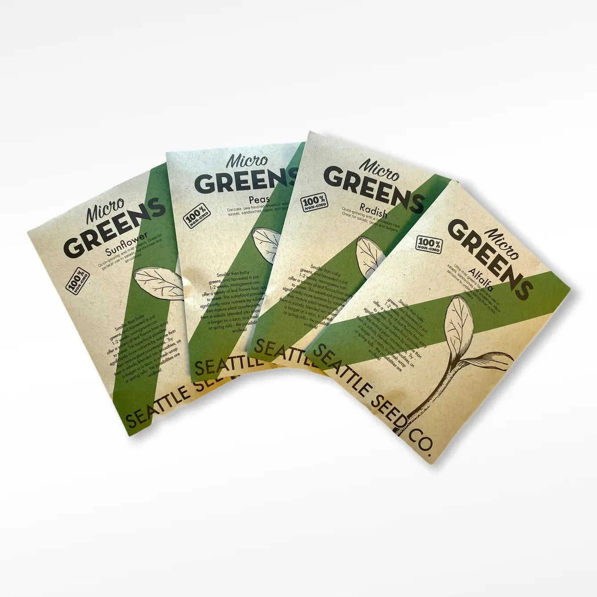 Non-GMO Microgreens Sampler Pack Eco My Home Microgreens Seattle Seed Company ecomyhome.store United States