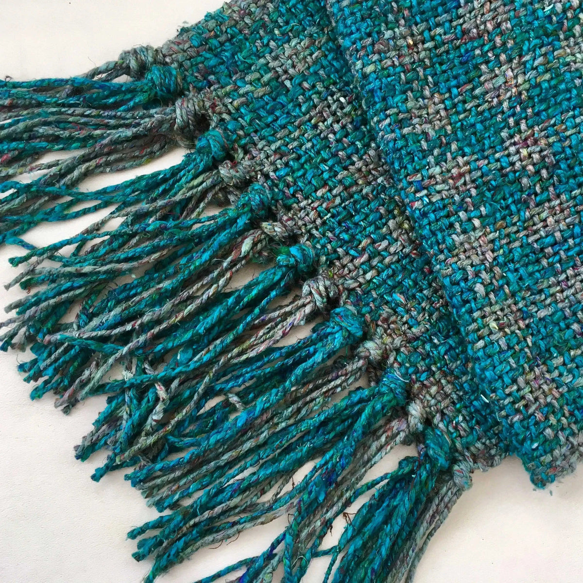 Ocean Storm Tweed Scarf Weaving Kit Eco My Home Kits Darn Good Yarn ecomyhome.store United States