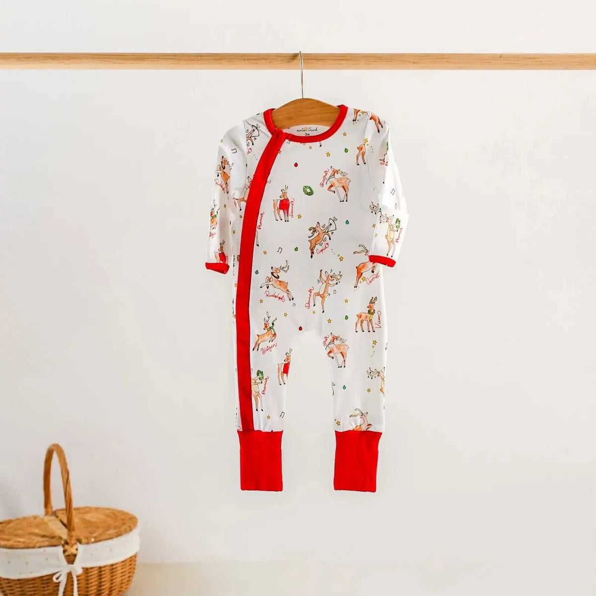 Oh Deer, Christmas is Here! Organic Cotton Pajama Set Eco My Home Pajama Set Nola Tawk ecomyhome.store United States