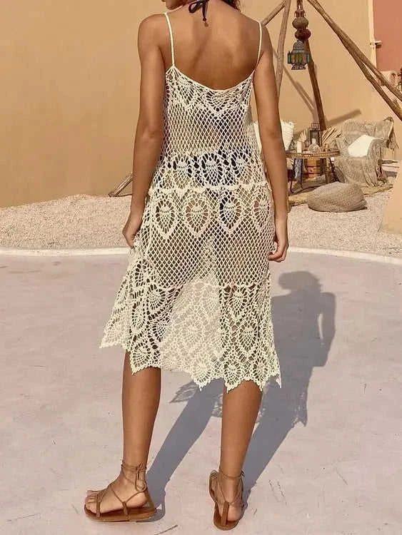 Openwork Cover-Up Dress Boho Chic Eco My Home  Salty Season LLC ecomyhome.store United States