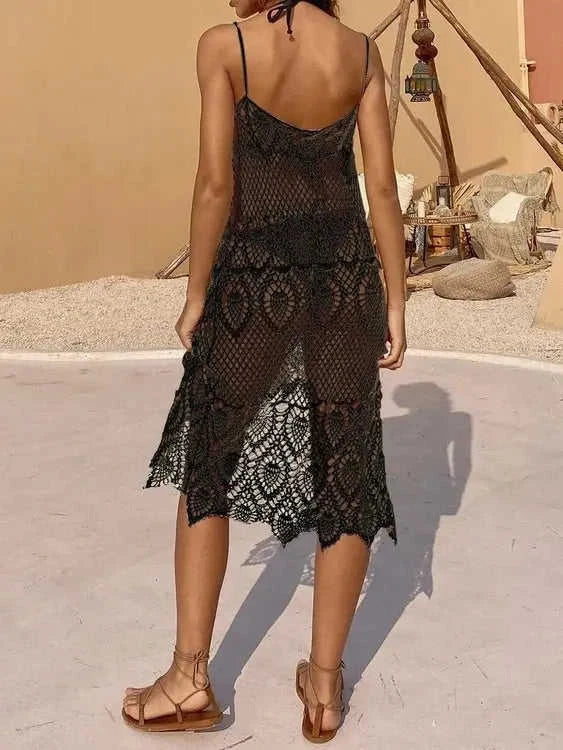 Openwork Cover-Up Dress Boho Chic Eco My Home  Salty Season LLC ecomyhome.store United States