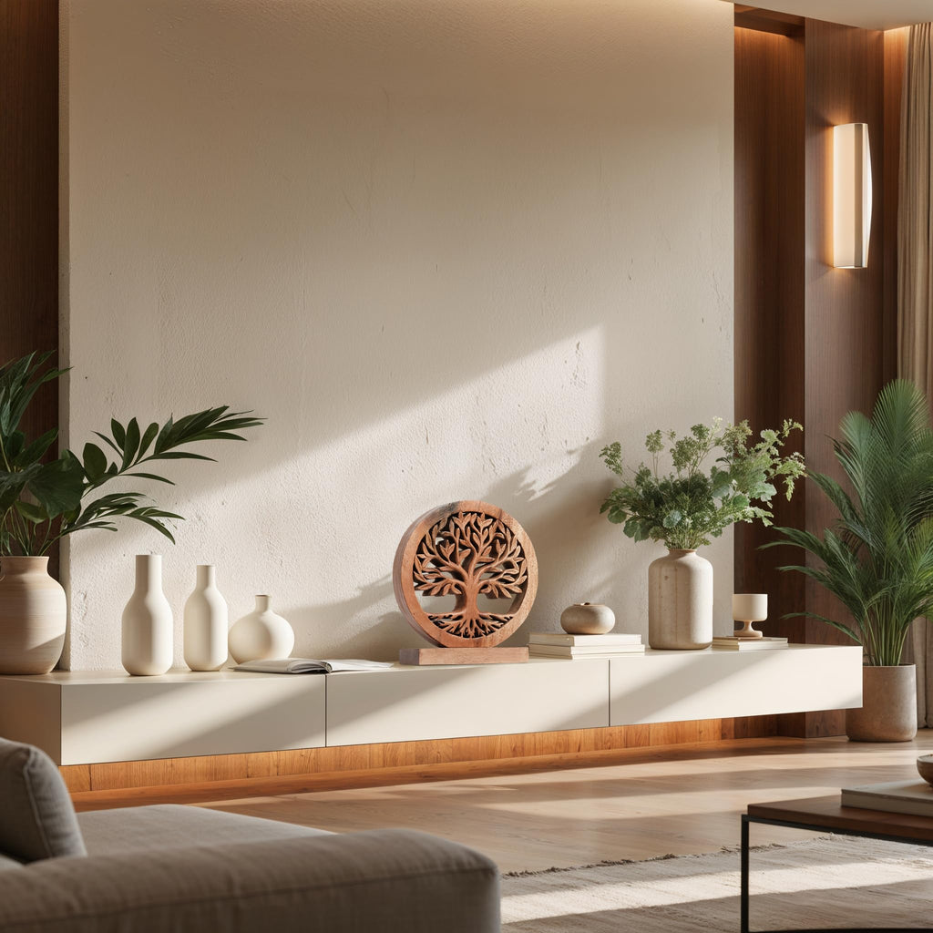 Cloverly Tree of Life Wooden Sculpture – Handmade Decorative Art | Decozen Luxe