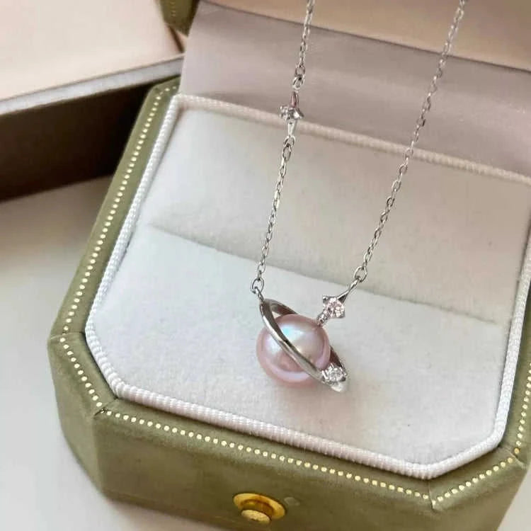 Pearl Planet Pendant Necklace 925 Sterling Silver Eco My Home Necklace Salty Season LLC ecomyhome.store United States