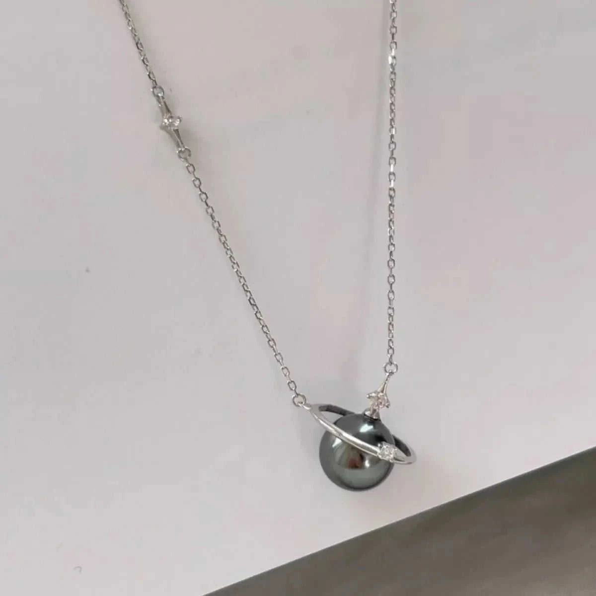 Pearl Planet Pendant Necklace 925 Sterling Silver Eco My Home Necklace Salty Season LLC ecomyhome.store United States