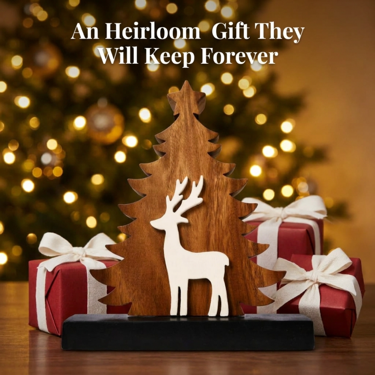Wooden Christmas Tree – Evergreen Grace, Acacia