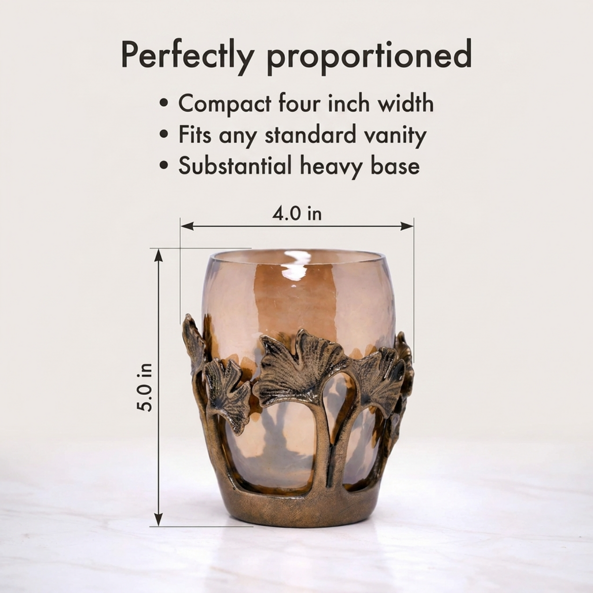 Stylish Bathroom Tumbler – Elegant Decorative Bathroom Accessory Set for Vanity