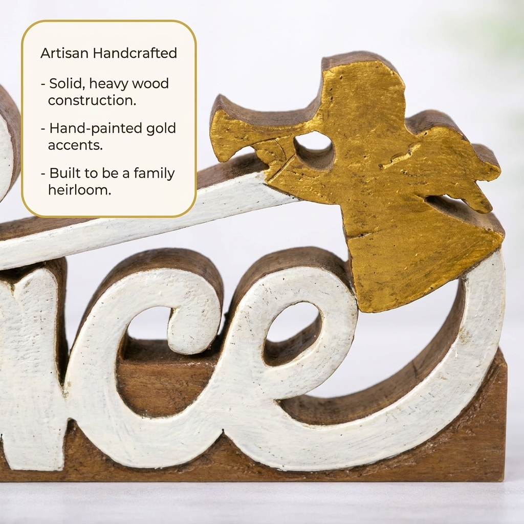 Wooden Peace Sculpture – Tranquil Peace, Acacia