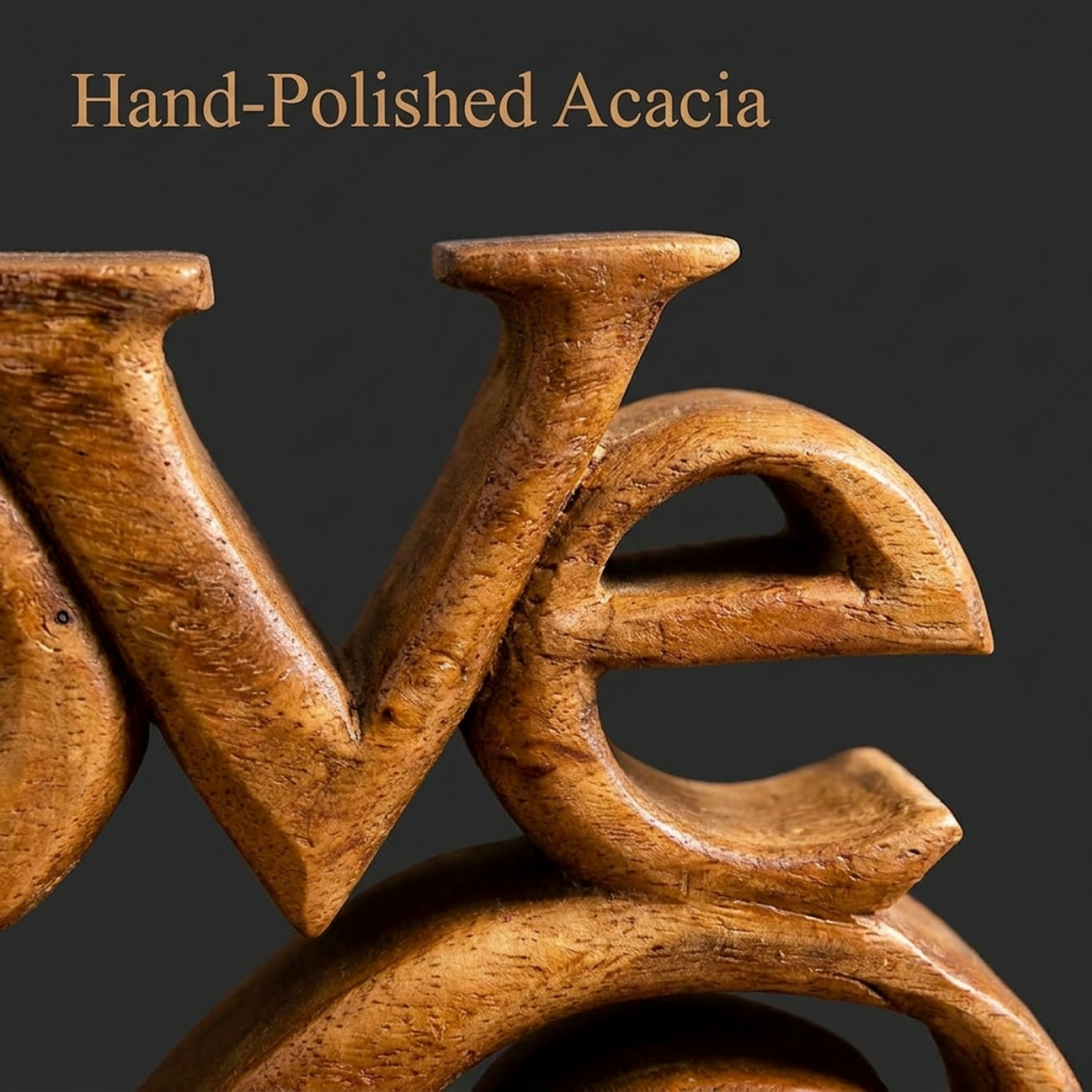 Wooden Word Sign – Forever Bloom, Acacia Wood