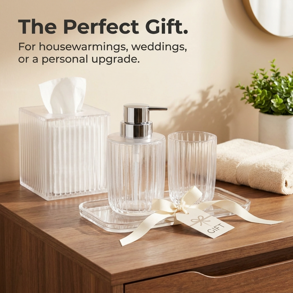 Acrylic Bathroom Set – Shirah, 4 Piece