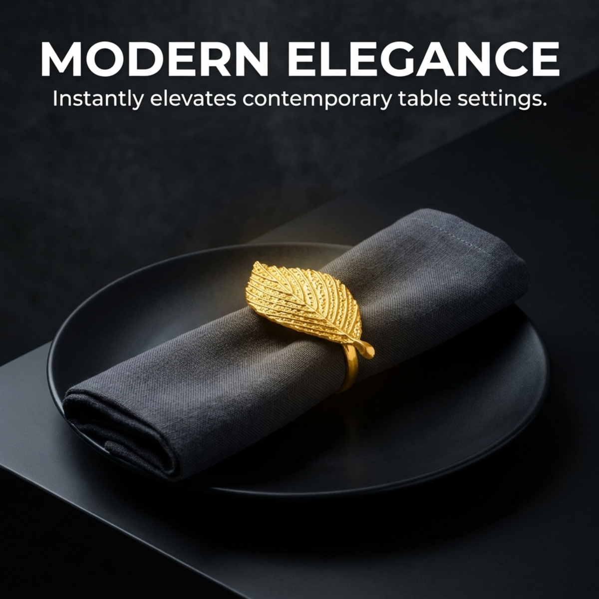 Gold Leaf Napkin Rings – Golden Leaf