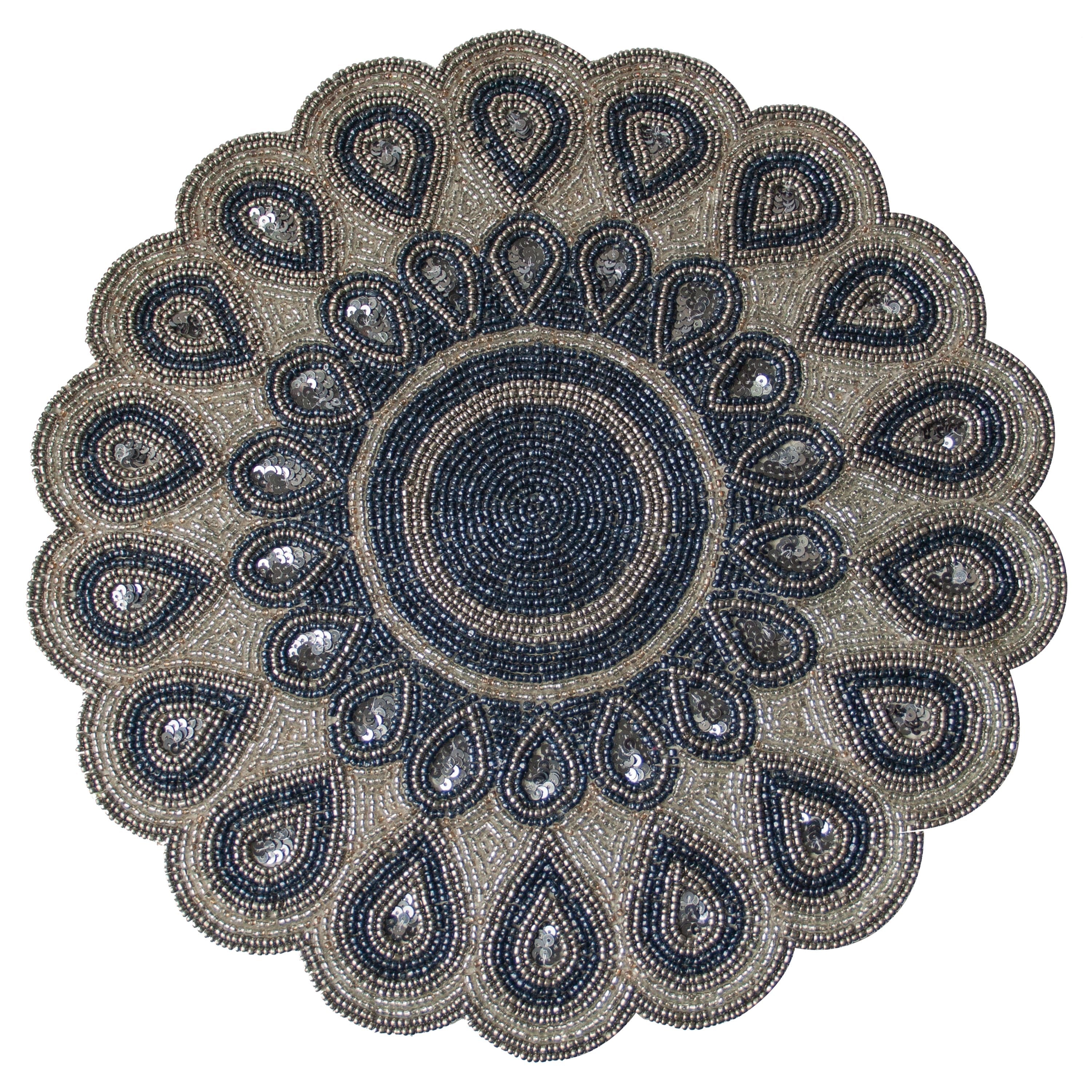 The Dodgens Charger Plates Beaded Placemats