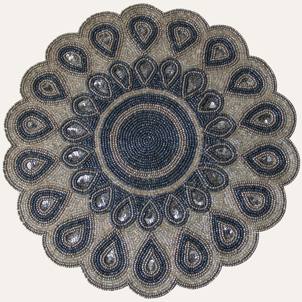 The Dodgens Charger Plates Beaded Placemats