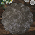 Jovie Bloom Beaded Placemats - Decorative Dining Table Décor 14 inch