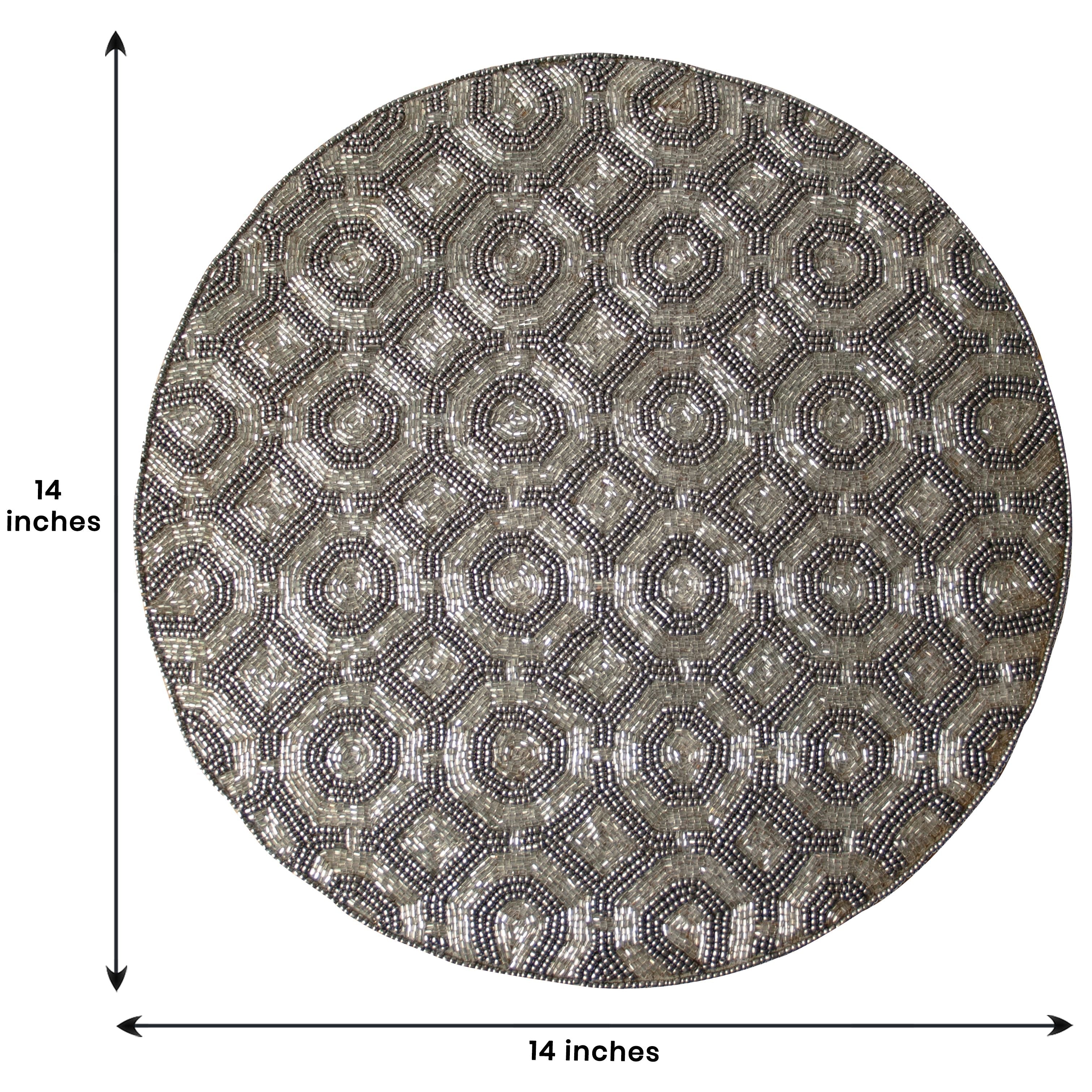 Steinbach Grace Beaded Placemats - Decorative Dining Table Décor 14 inch