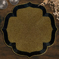 Midnight Ember – Beaded Placemats in Gold and Black Artistic Heat-Resistant Dining Table Décor 14 inch
