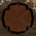 Chestnut Shadow – Beaded Placemats in Dark Brown and Black Artistic Heat-Resistant Dining Table Décor 14 inch