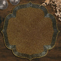 Gilded Shine – Beaded Placemats in Gold and Silver, Artistic Heat-Resistant Dining Table Décor 14 inch
