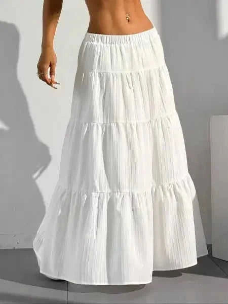 Radically Authentic Flowy Tiered Maxi Skirt Eco My Home Skirt Salty Season LLC ecomyhome.store United States