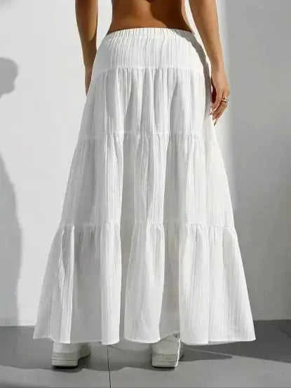 Radically Authentic Flowy Tiered Maxi Skirt Eco My Home Skirt Salty Season LLC ecomyhome.store United States