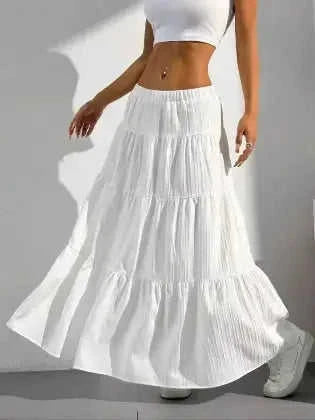 Radically Authentic Flowy Tiered Maxi Skirt Eco My Home Skirt Salty Season LLC ecomyhome.store United States