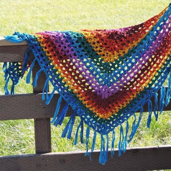 Rainbow Shawl Crochet Kit