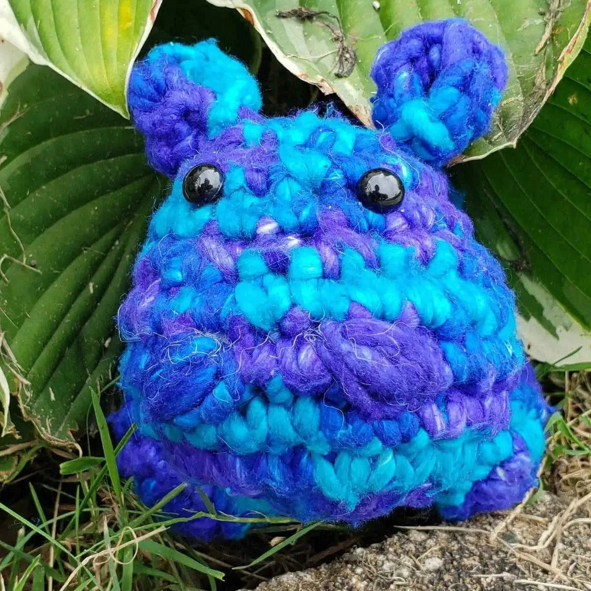 Recycled Silk Baby Hippo Crochet Kit Eco My Home Kits Darn Good Yarn ecomyhome.store United States