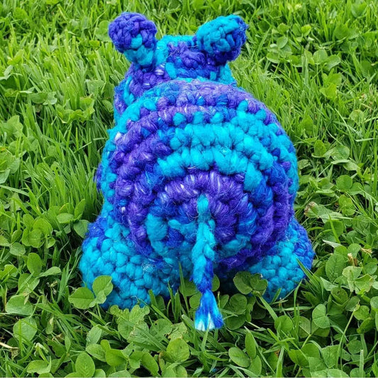 Recycled Silk Baby Hippo Crochet Kit Eco My Home Kits Darn Good Yarn ecomyhome.store United States