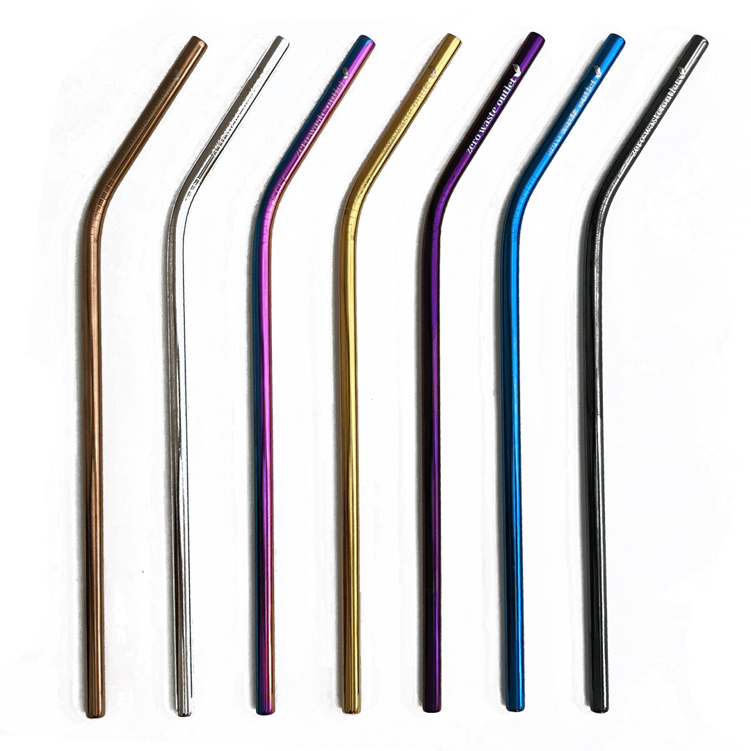 Reusable Metal Straws - Curved