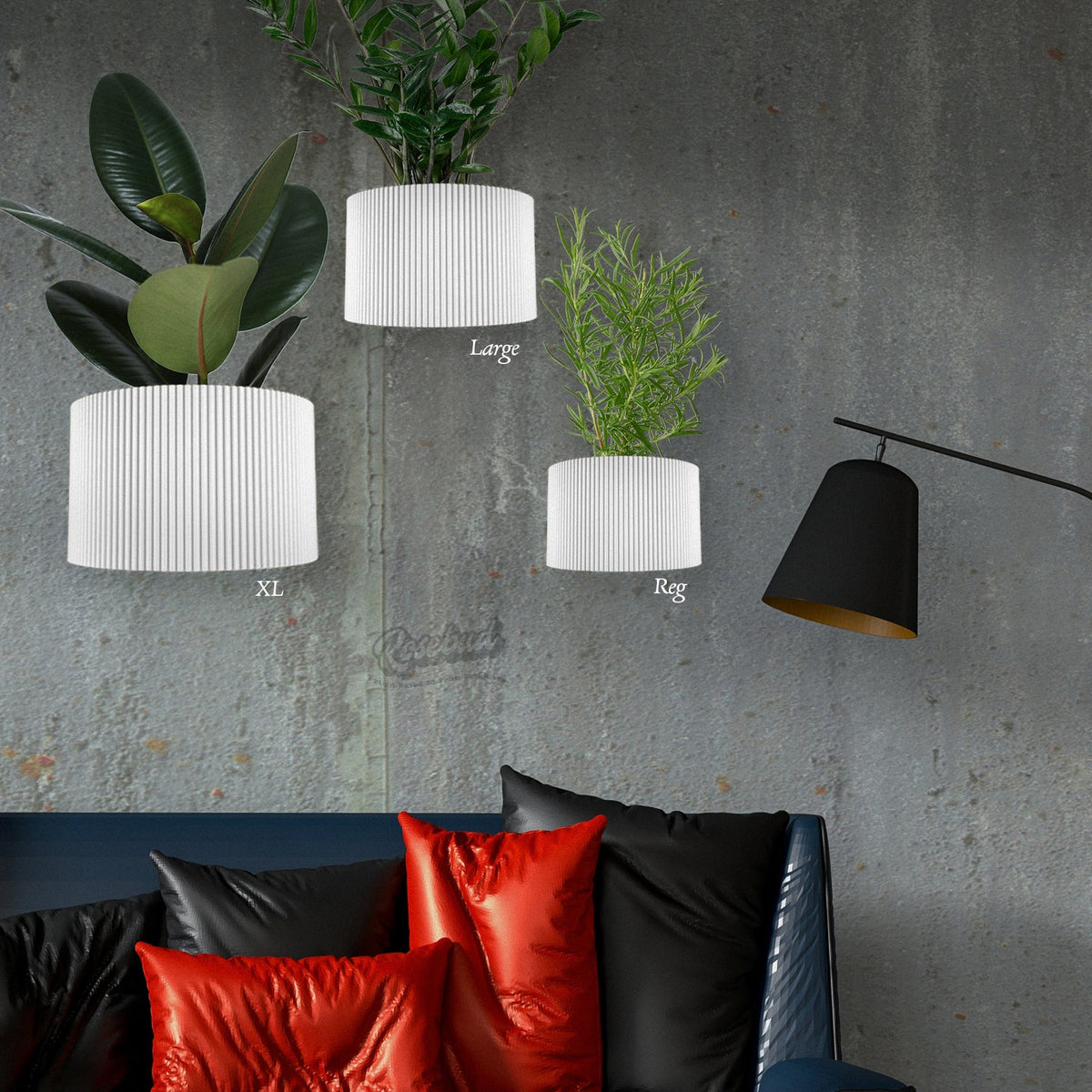 Ribbed Wall Planter