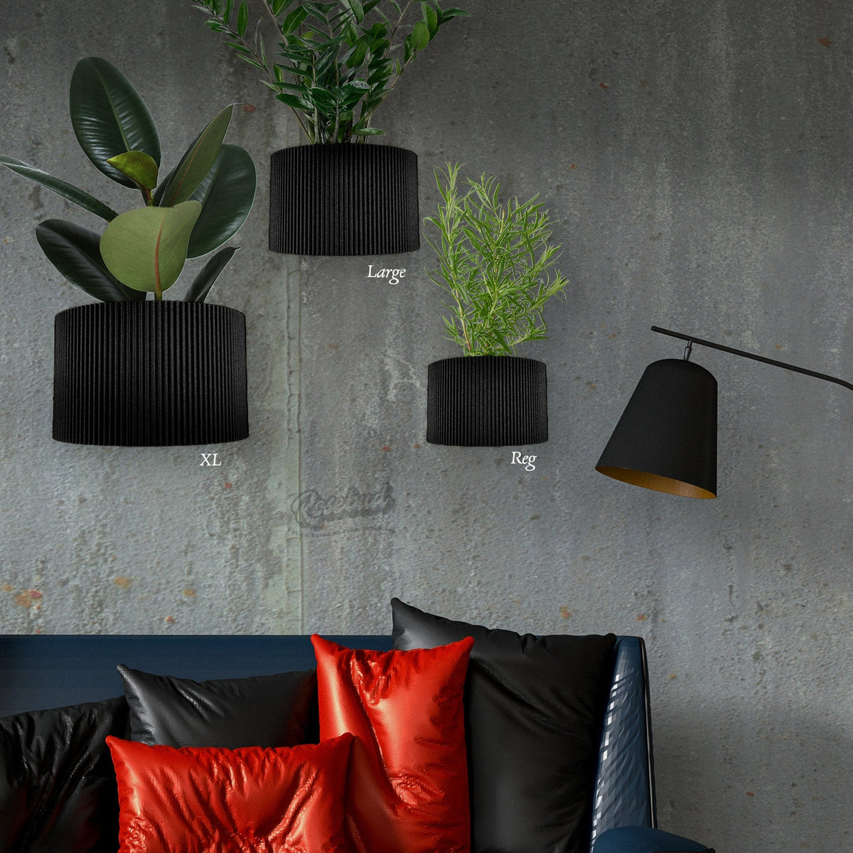 Ribbed Wall Planter