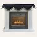 Black Gold Mantel Scarf – Vintage Fireplace Decor, Rustic Table Linen 18x90 Inch