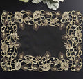 Midnight Gold – Black Gold Table Placemats, Tarantino Collection Elegant Dining Décor 12*18 inch