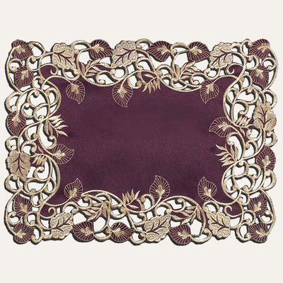 Purple Gold Placemats – Velvet Plum, 12x18 Inch
