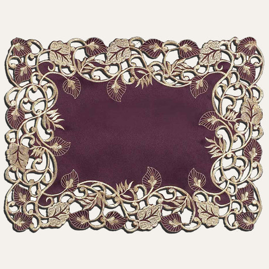 Purple Gold Placemats – Velvet Plum, 12x18 Inch
