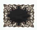 Noir Luxe – Black Gold Table Placemats, Granada Collection Modern Dining Décor 12*18 inch