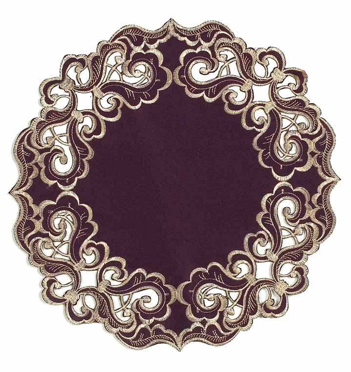 Purple Gold Doilies – Amethyst Haze, 15 Inch