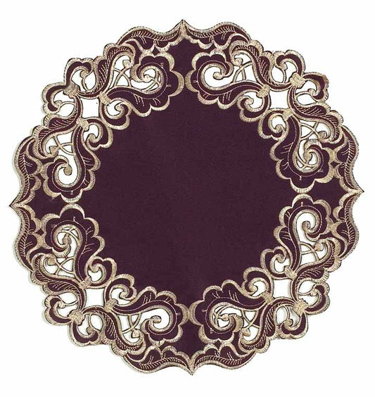 Purple Gold Doilies – Amethyst Haze, 15 Inch